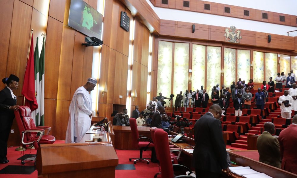 Nigeria Senate President bukola saraki on minimum wages parliament